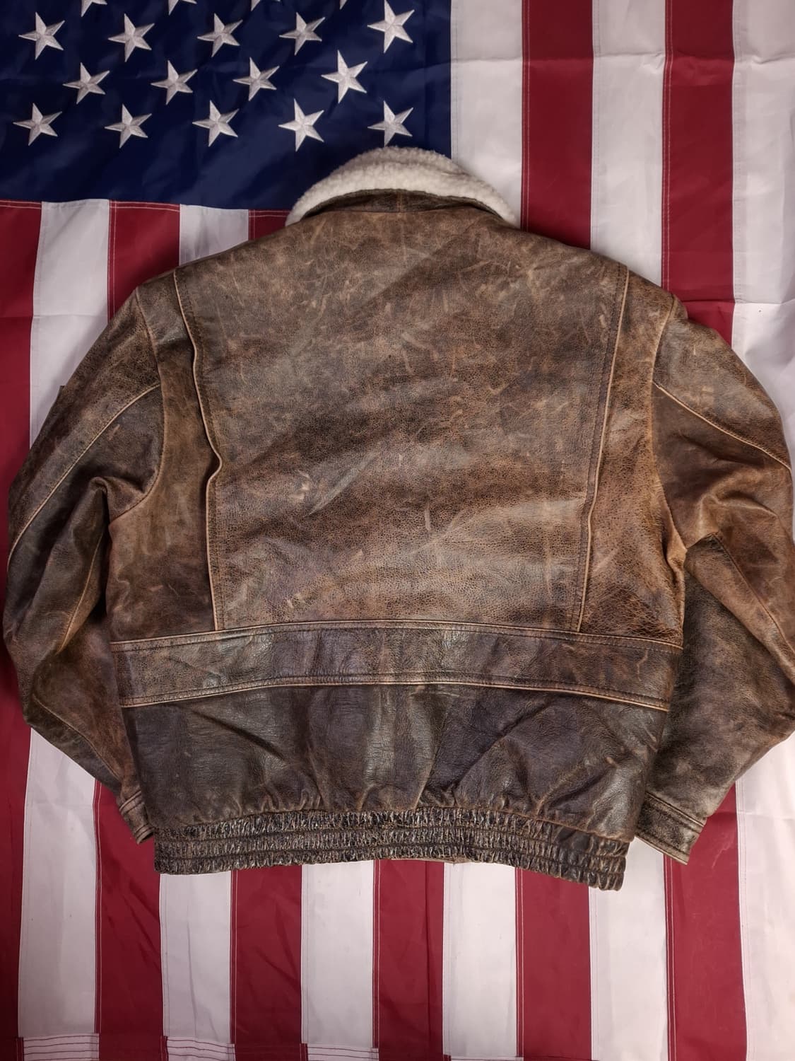 80's 국내산 일본수출용 리얼레더 밀리터리 항공자켓 상품이미지9