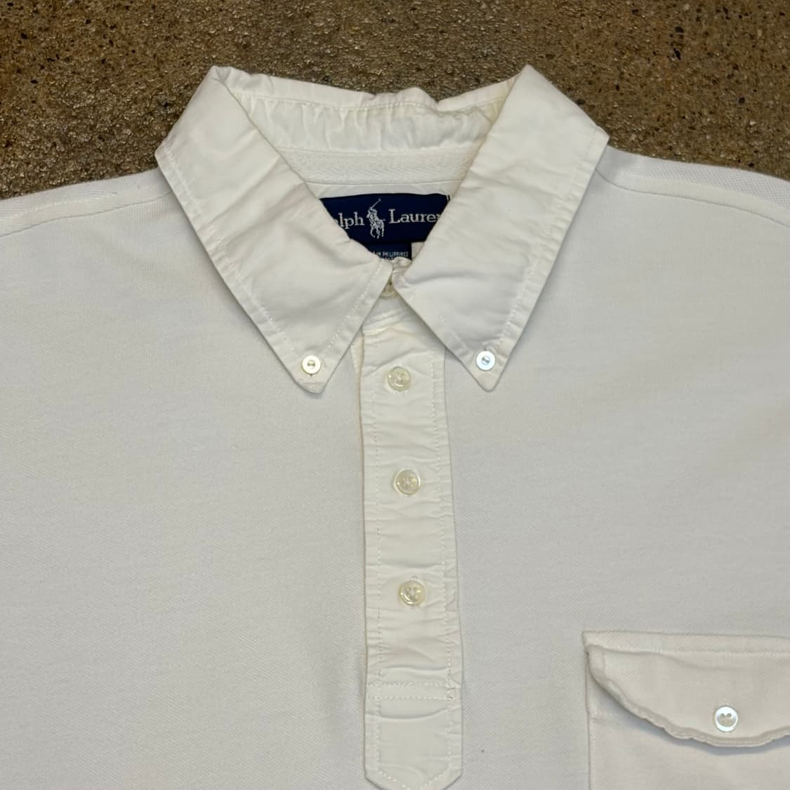 새상품급 90s 미국 빈티지 폴로랄프로렌 PK원단 럭비티 카라티 상품이미지4