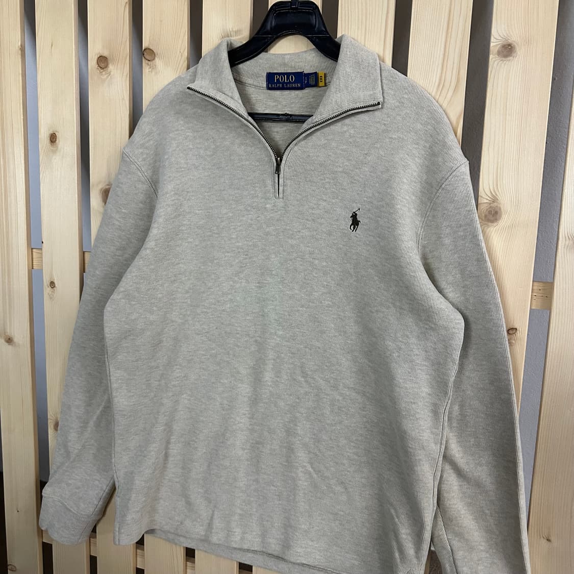 (M) 폴로 랄프로렌 베이지 반집업 니트 상품이미지2