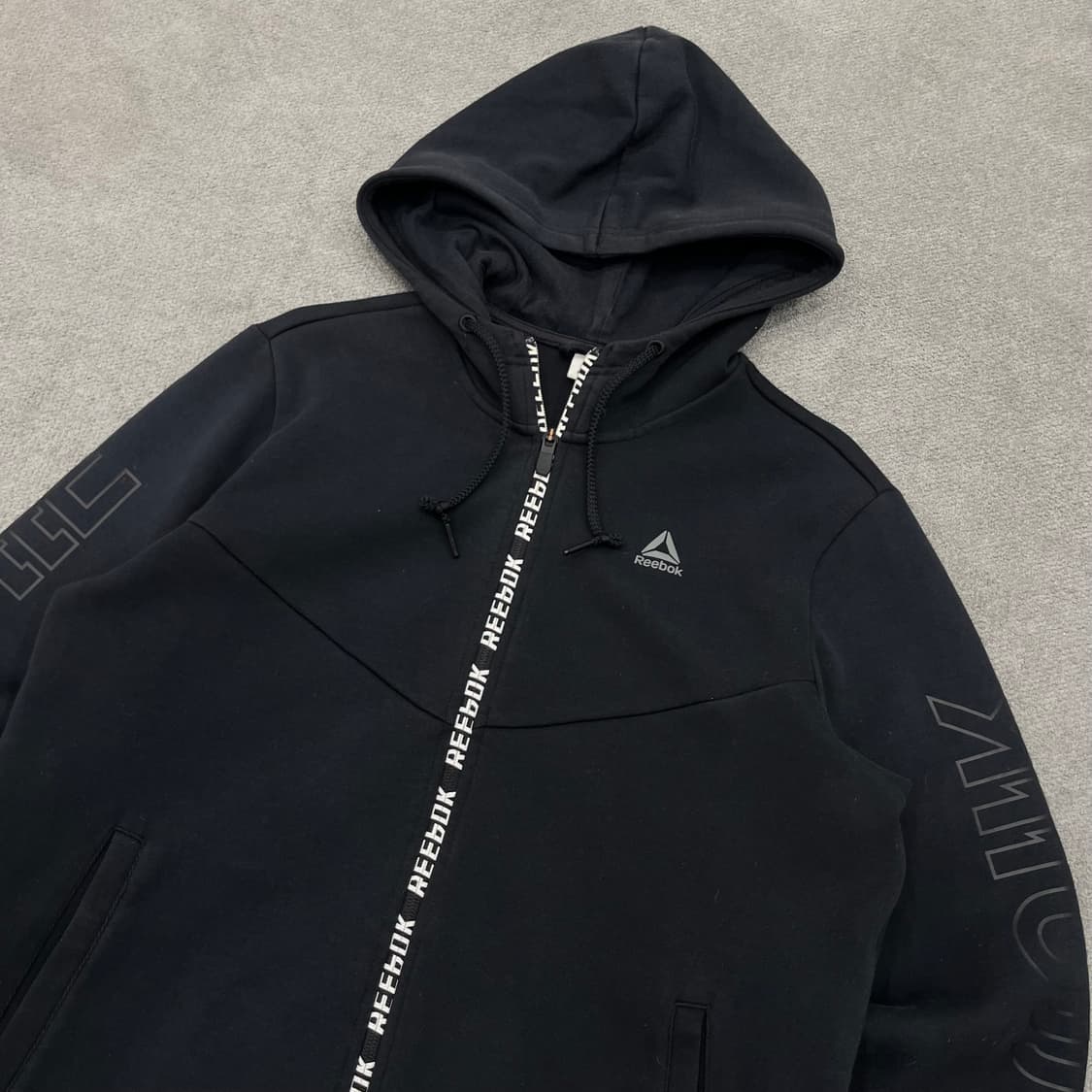 L 리복 블랙 후드집업 상품이미지2