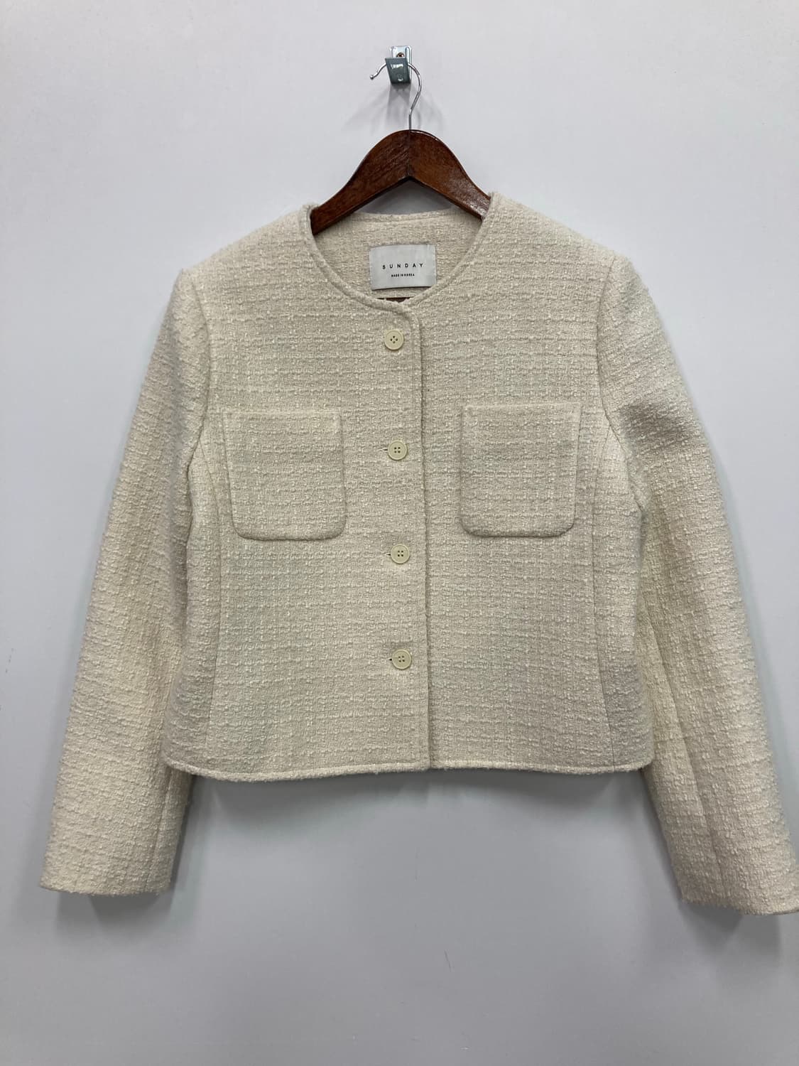 아이보리 트위드 자켓 상품이미지1