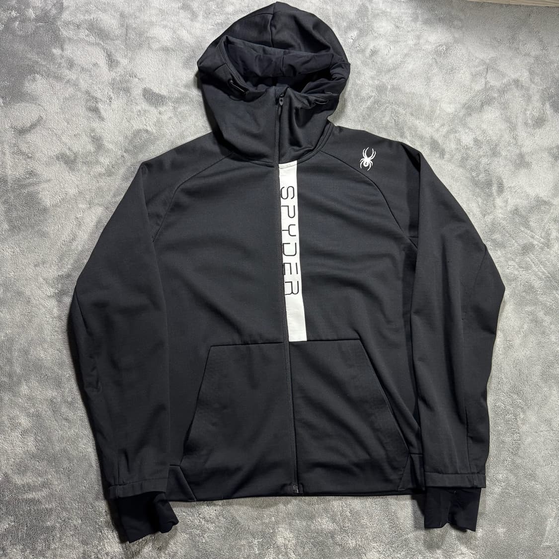 Spyder 스파이더 블랙 후드집업 상품이미지1