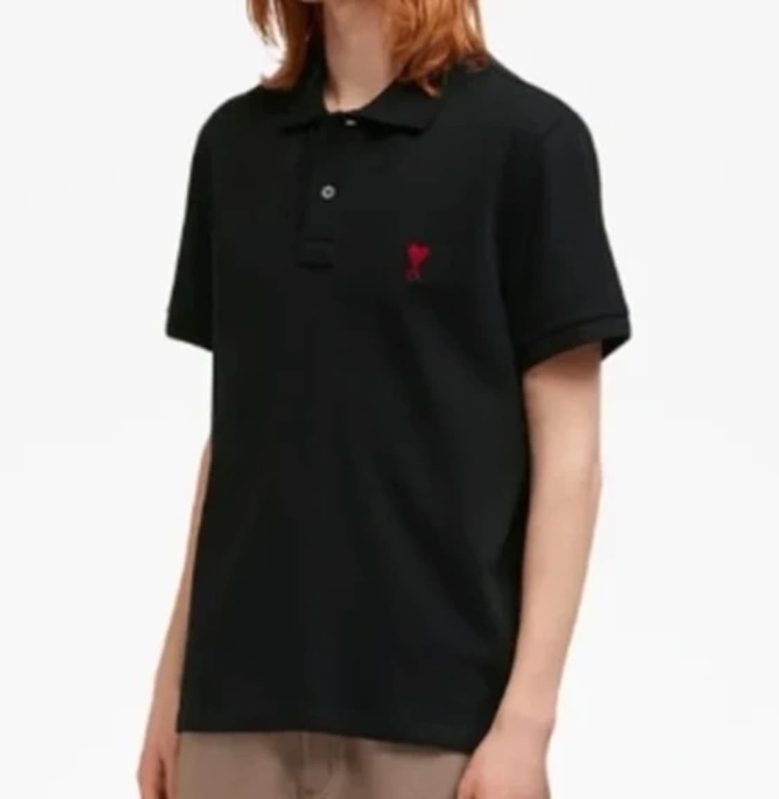 🔥[정품/미개봉]아미 스몰하트 블랙 반팔 카라티🔥 상품이미지1