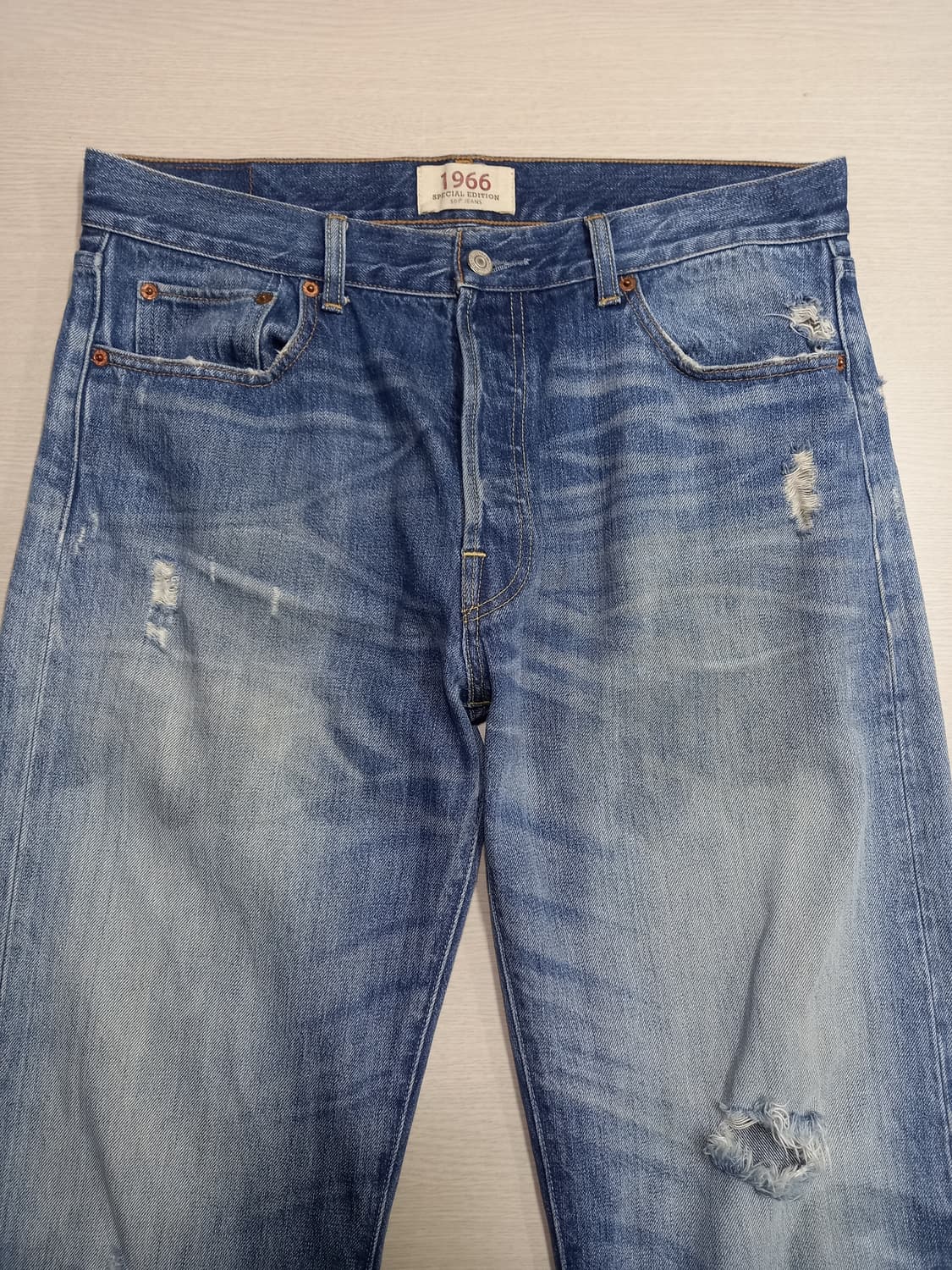 34 리바이스501 1966에디션 데미지워싱 일자진 34-567 상품이미지3