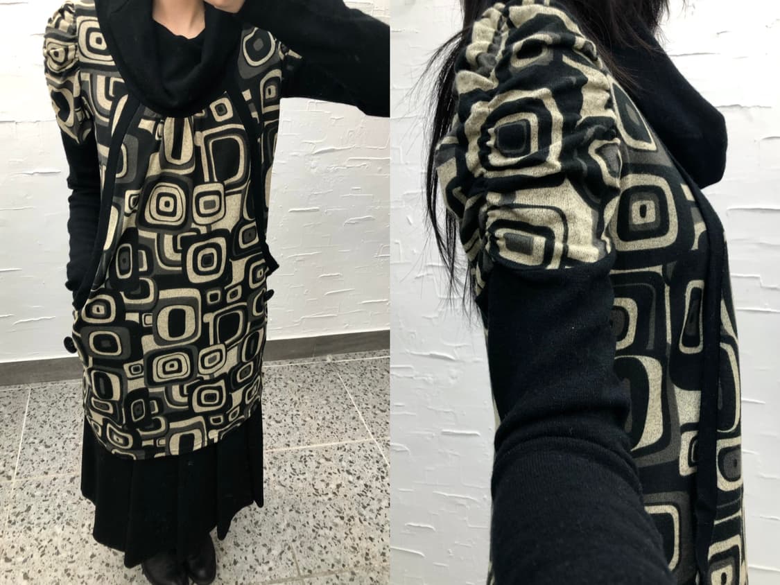 retro geo pattern dress 상품이미지1