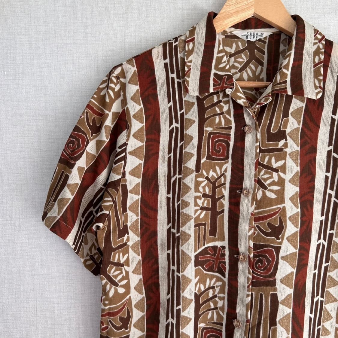 Vintage Ethnic Brown Shirts 상품이미지2