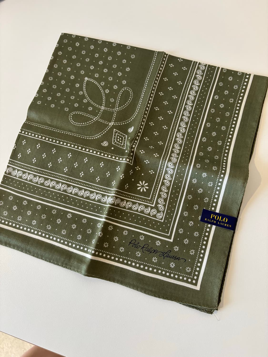 폴로 랄프로렌 Bandana 손수건 네이비/카키 상품이미지6