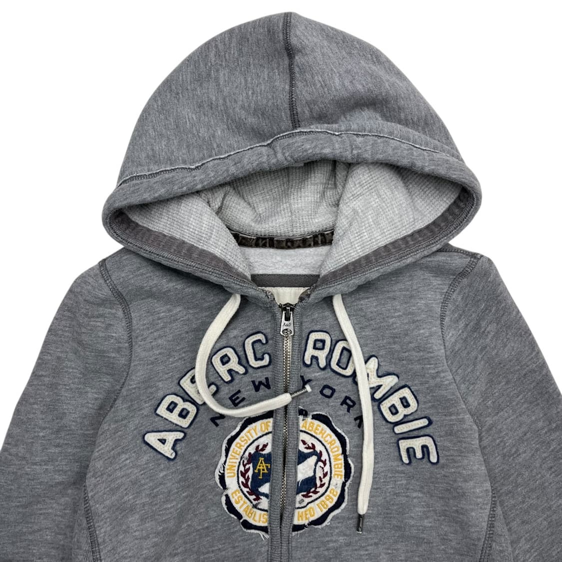 아베크롬비 뉴욕 패치로고 투웨이 그레이 후드집업 S 상품이미지4