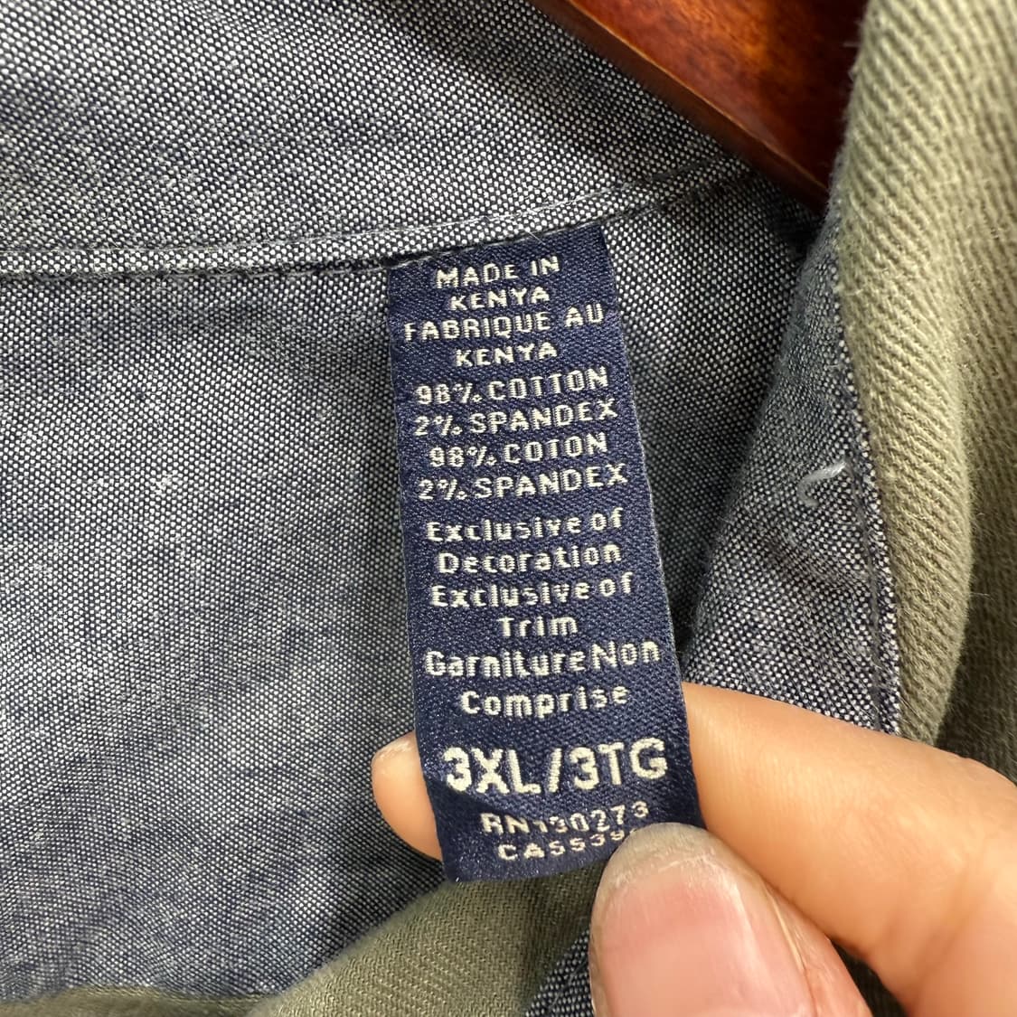 [XXXL] 랭글러 카키 셔츠 상품이미지6