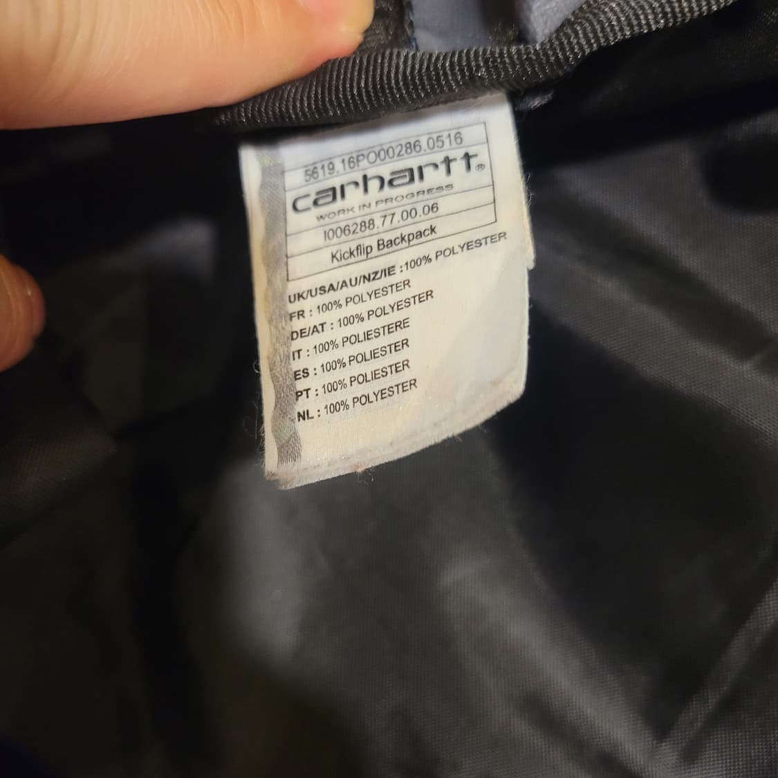 칼하트 킥플립 백팩 네이비 상품이미지5