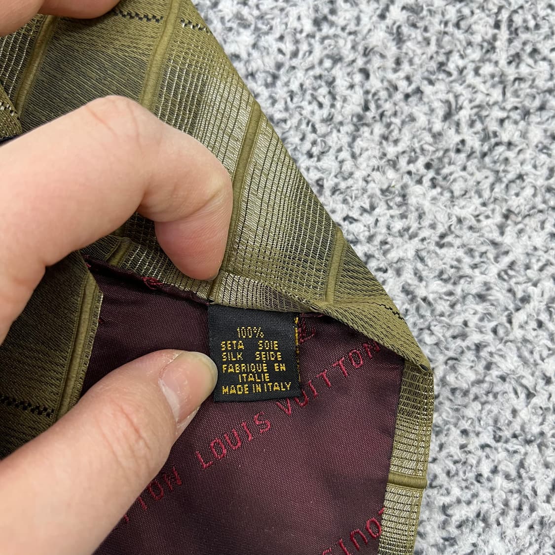 F 루이비통 패턴 실크 넥타이 0408M 상품이미지4