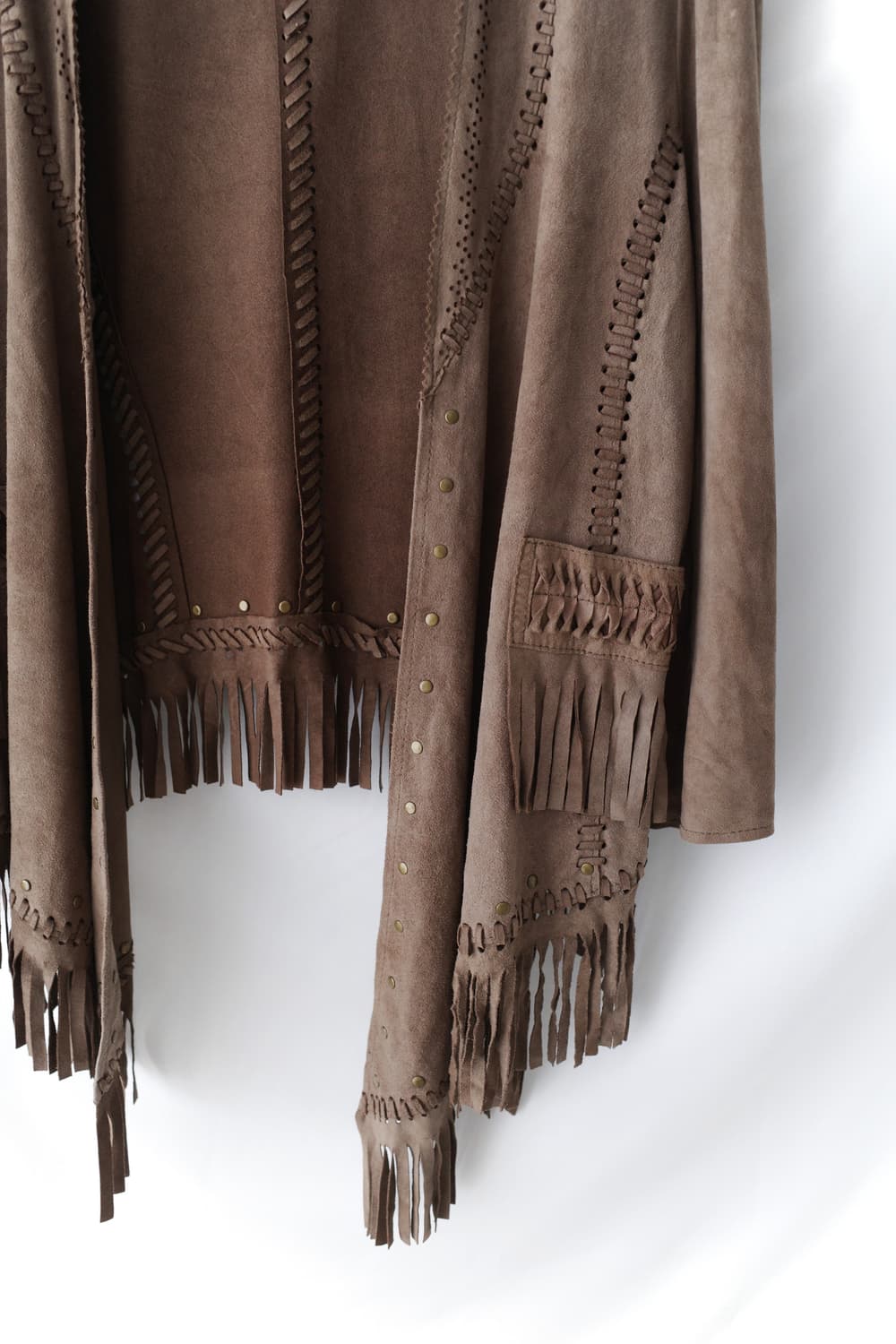 suade fringe snap jacket 상품이미지4