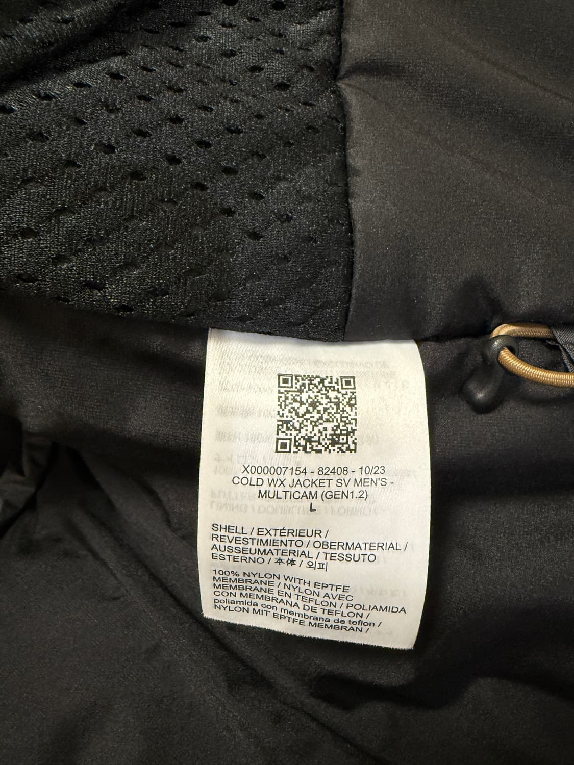 [L] 아크테릭스 리프 콜드 WX 자켓 SV Gen1.2 (멀티캠) 상품이미지3