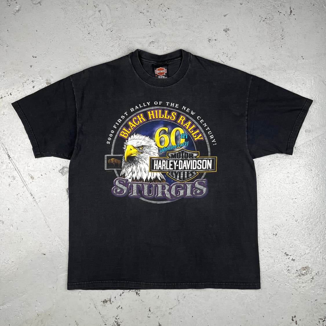 빈티지 할리데이비슨 60주년 sturgis 반팔 상품이미지3