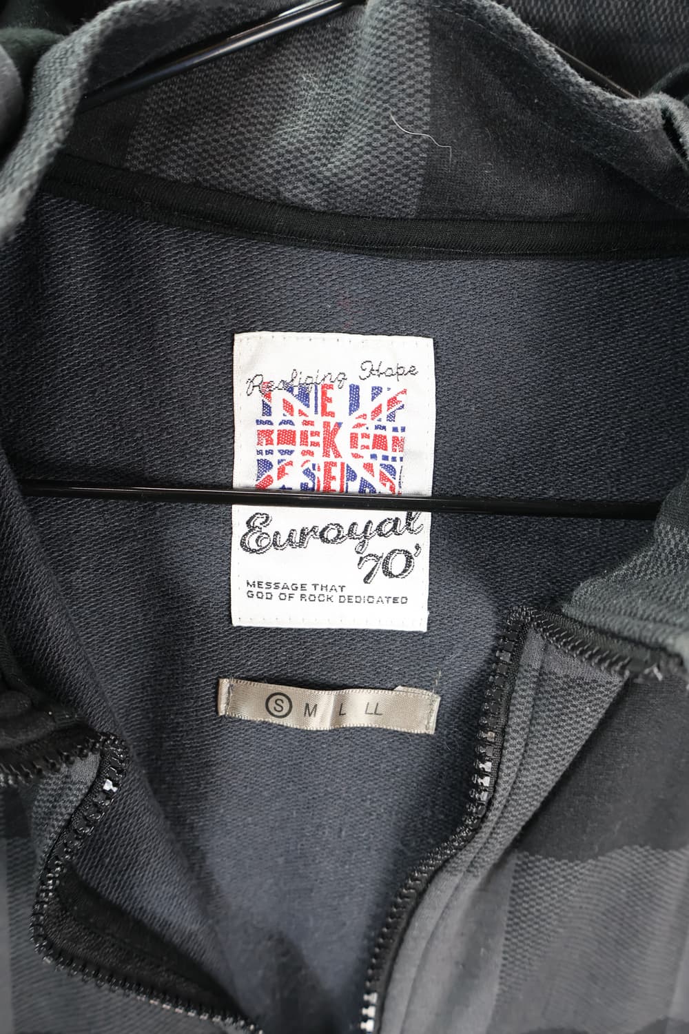 Jpn Checked High Neck Zip-Up Hoodie 상품이미지6