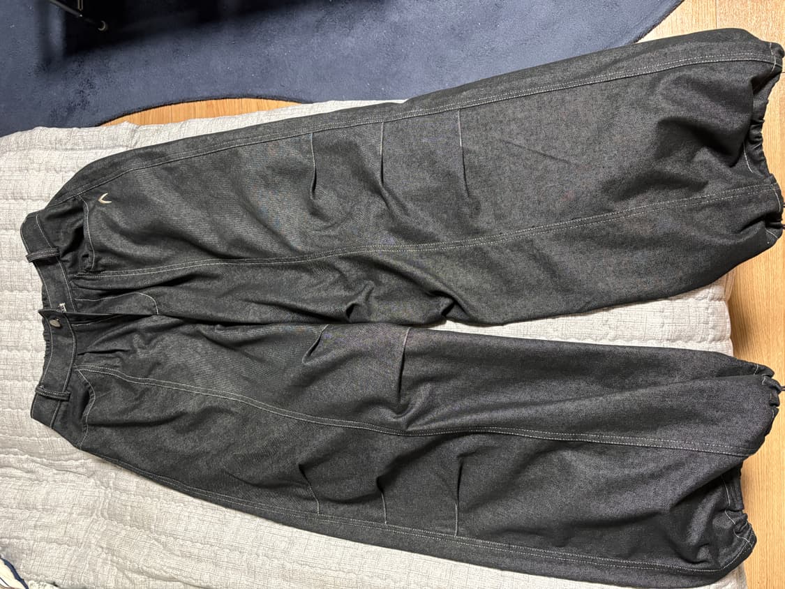 98 Printed Knee Pin-tuck Denim Pants (Bl 상품이미지5