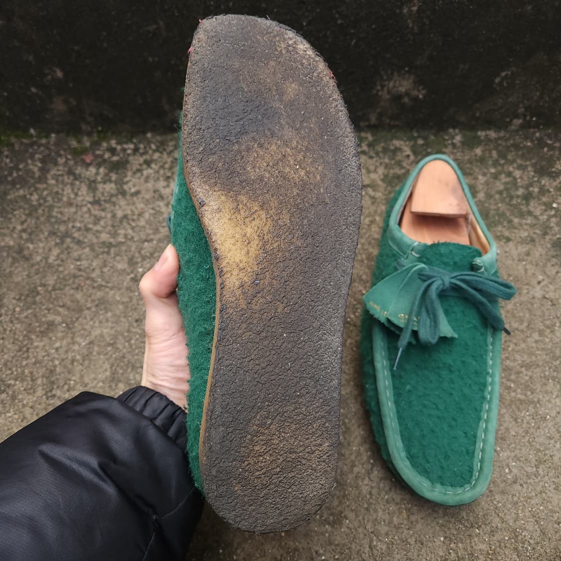 [260~265]클락스 x 에메 레온 도르 왈라비 카센티노 울 다크 그린 상품이미지7