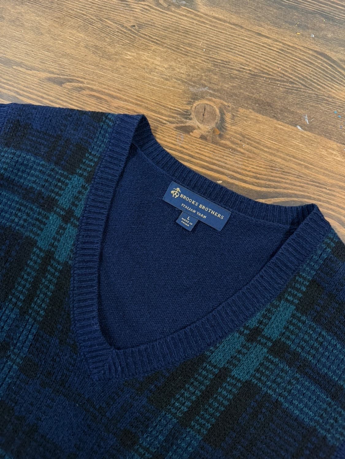 브룩스 브라더스 램스울 블랙와치 베스트 100 상품이미지5