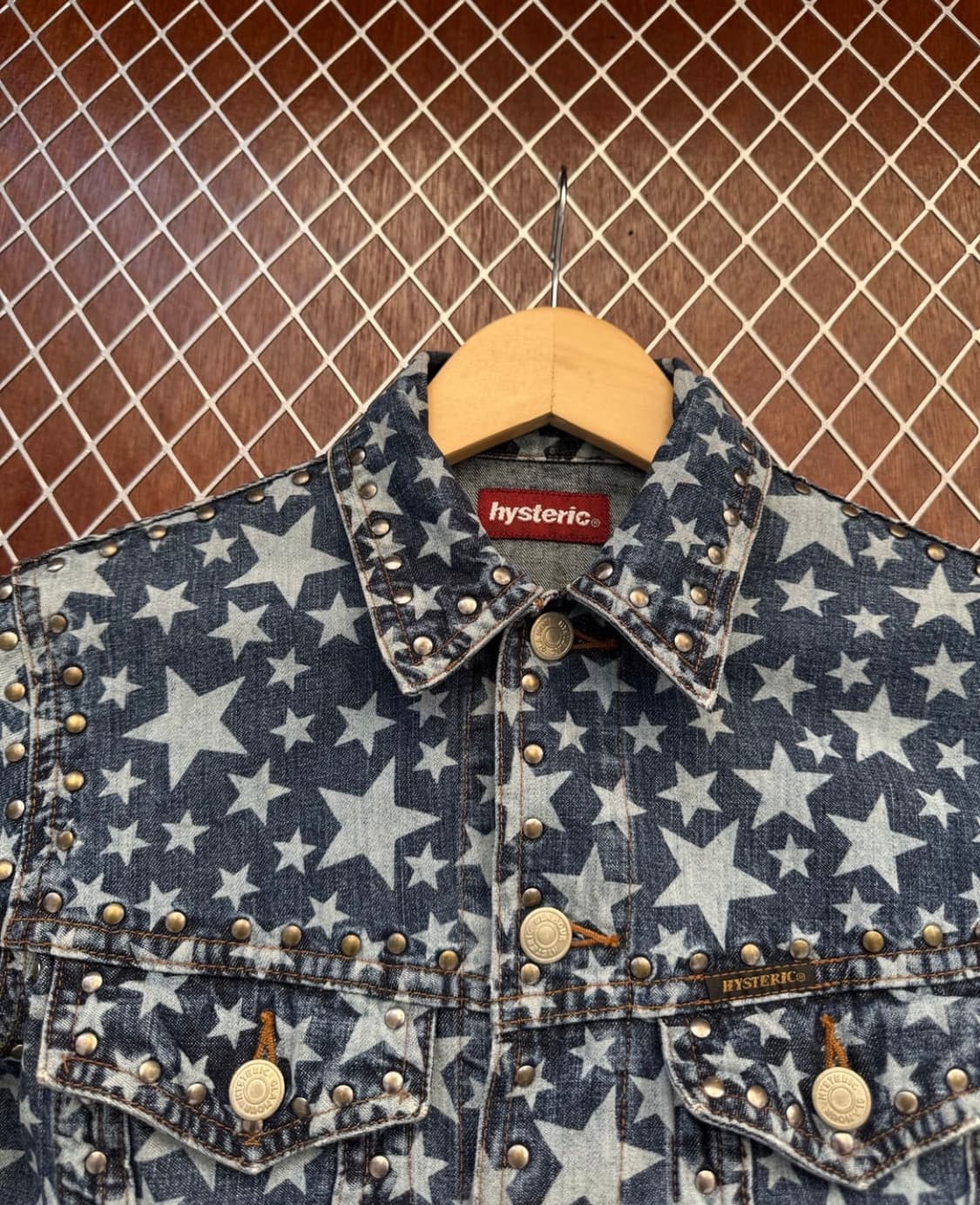 히스테릭 글래머 별패턴 데님 셔츠 상품이미지2