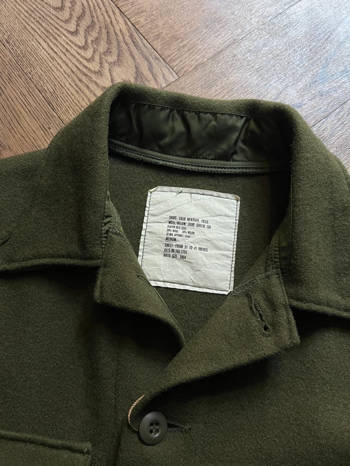 [M]80's 오리지널 U.S NAVY 미 해군 CPO 오피서 울 셔츠 상품이미지2