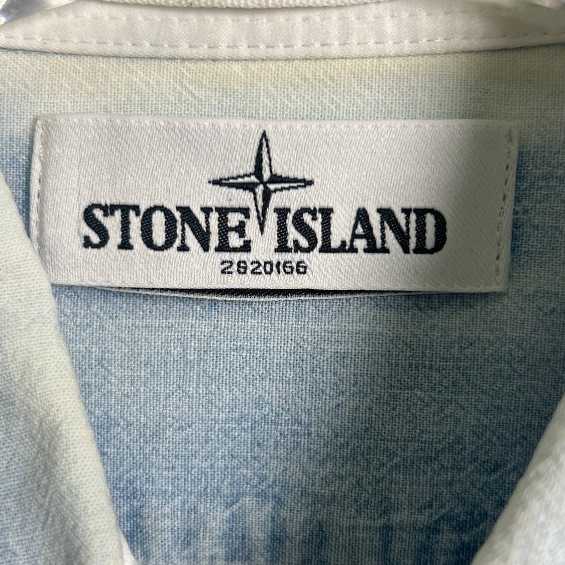 스톤아일랜드 연청 데님 셔츠 S 상품이미지3