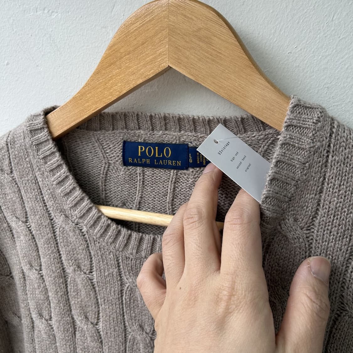 15958 - 폴로 랄프로렌 베이지 케이블 니트  상품이미지3