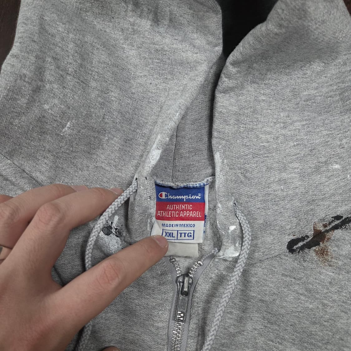 챔피온 핸드페인팅 후드집업 상품이미지6