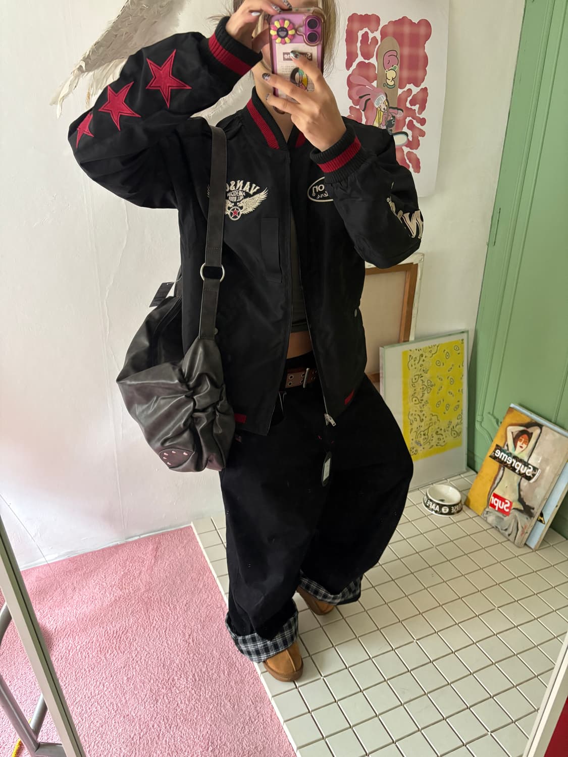 스터드 그레이 가방 상품이미지5