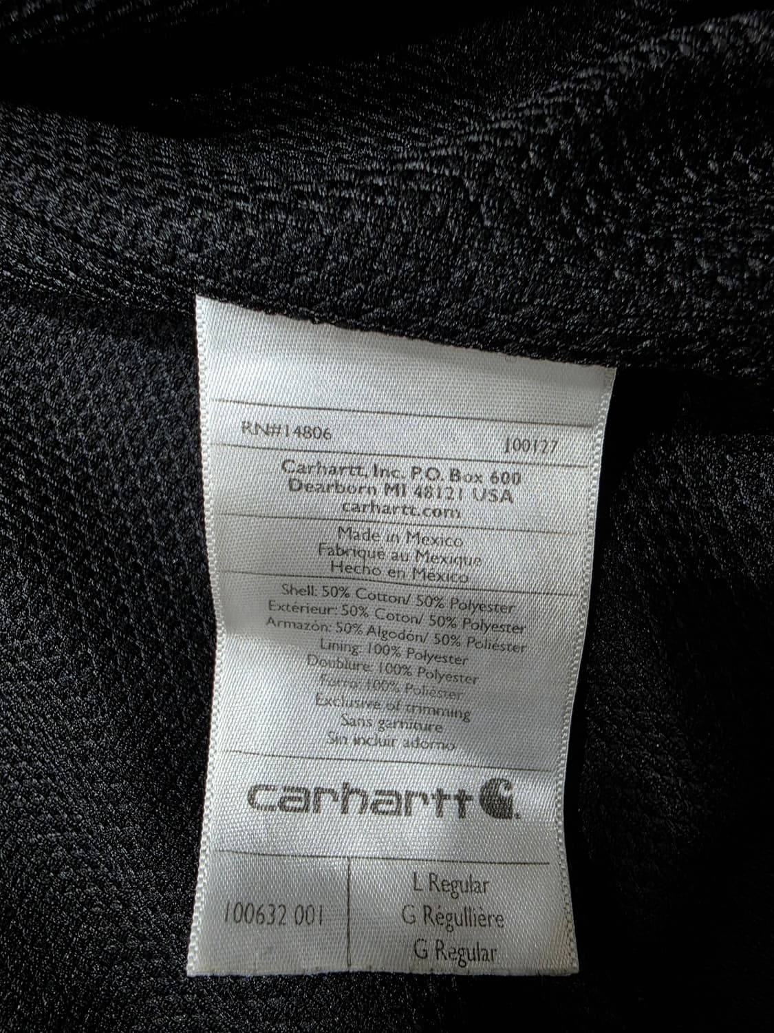 칼하트 써멀 레인디펜더 페이딩 워시드 후드집업 L 상품이미지9