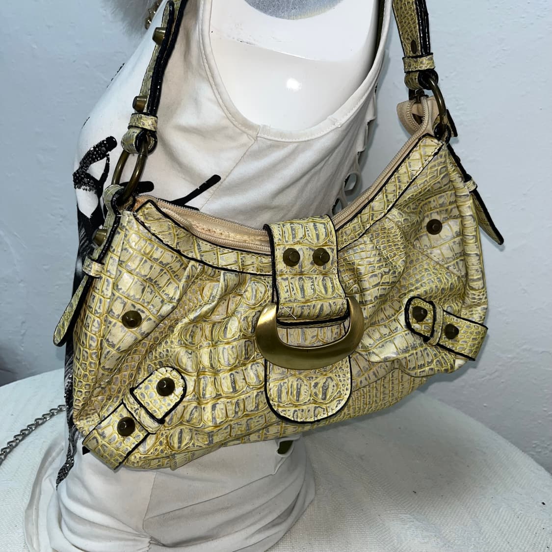 빈티지 옐로우 파에톤 숄더백 상품이미지2