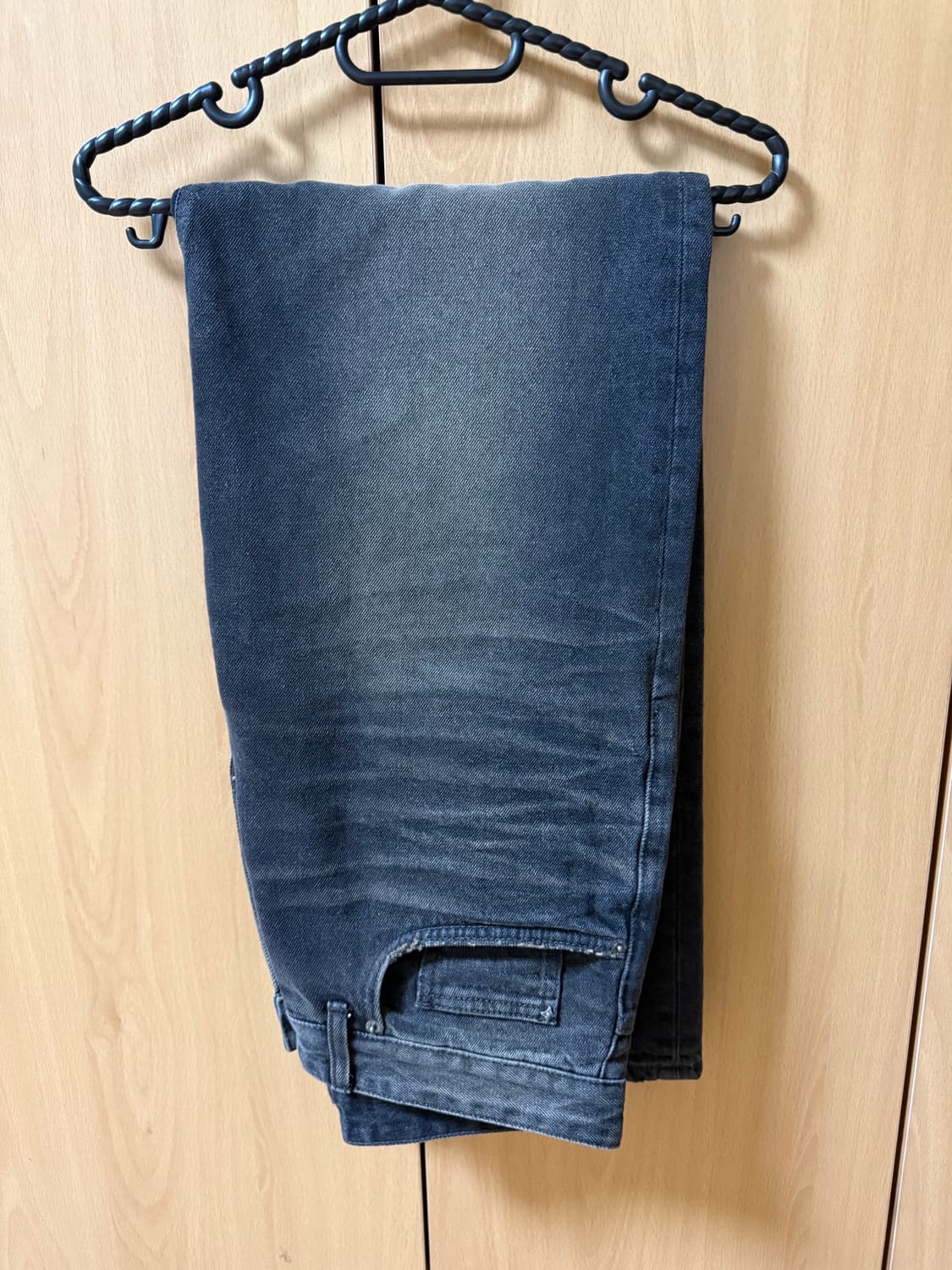 벨리에 미드와이드 데님 팬츠 빈티지 블랙 32/30 상품이미지2