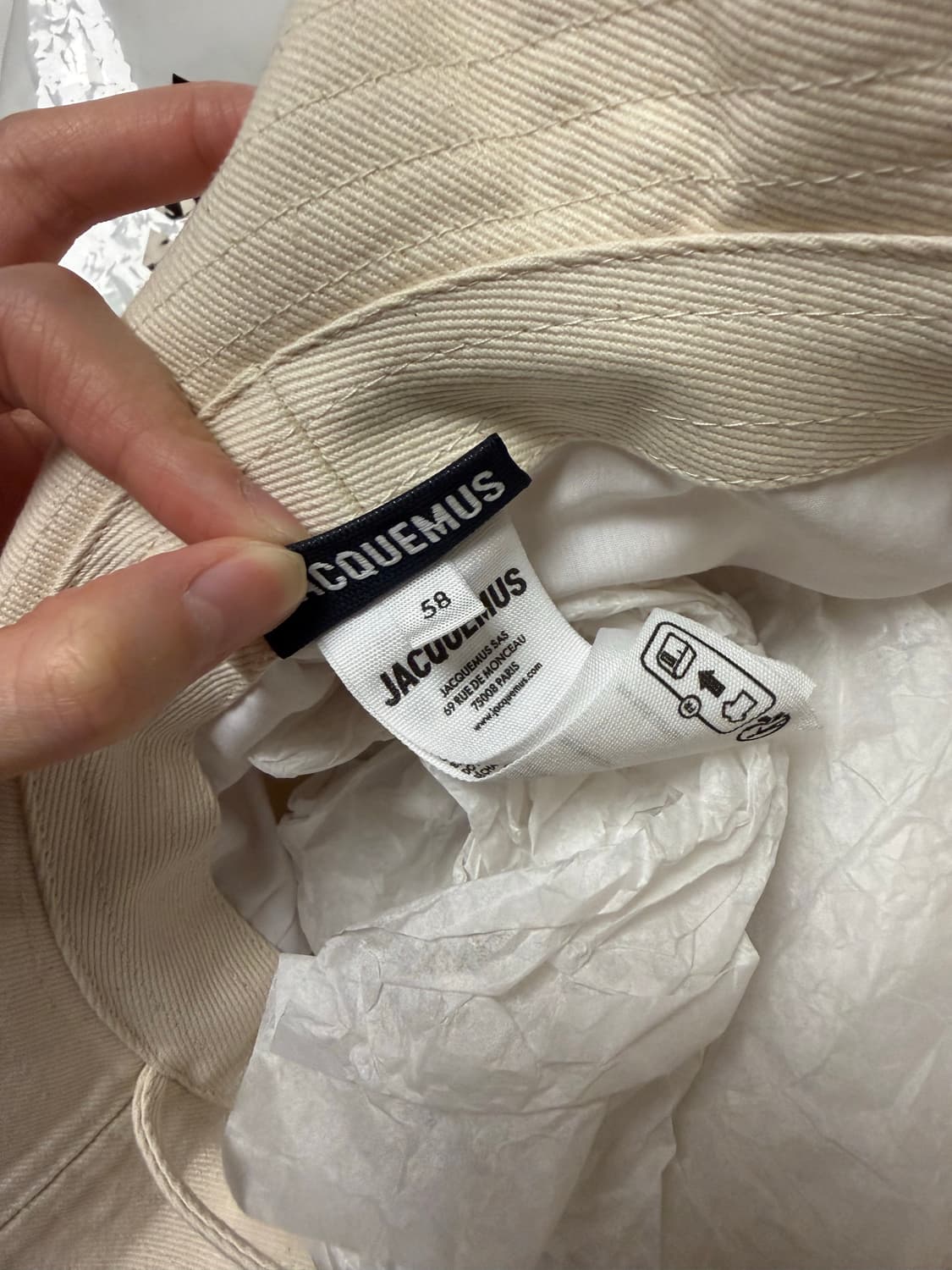 새상품) 자크뮈스 르 밥 아티초크 버킷햇 오프화이트 상품이미지4