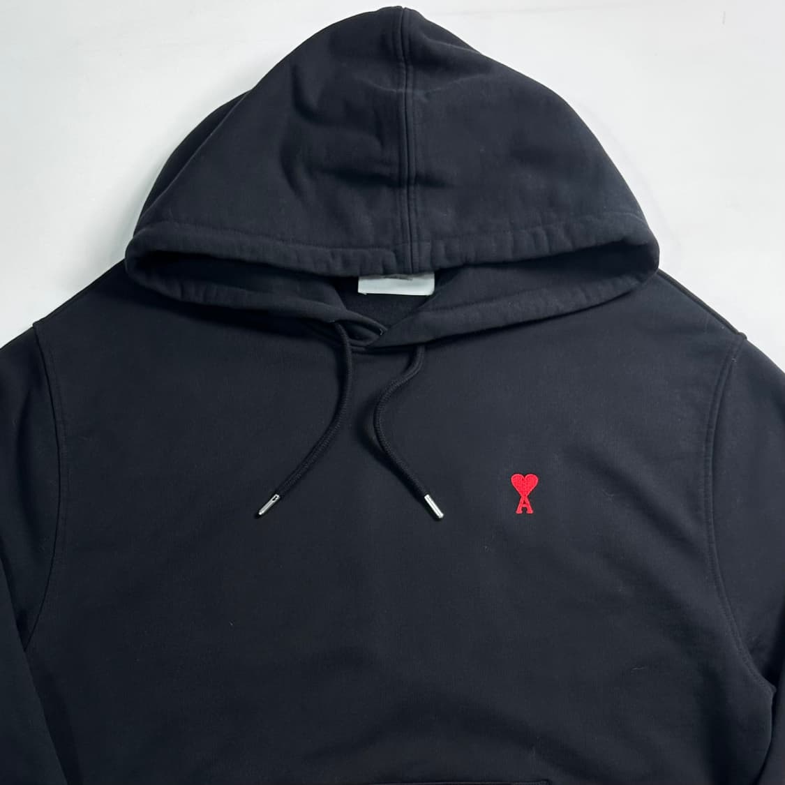 아미 스몰하트 로고 블랙 후드티 상품이미지2