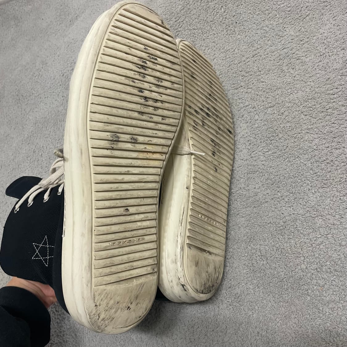 280) 릭오웬스 다크쉐도우 펜타그램 라몬즈 릭컨 하이탑 스니커즈  상품이미지6