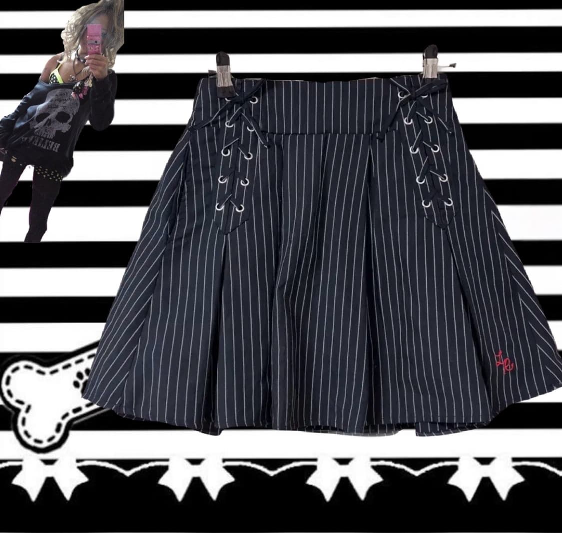 스트라이프 스커트 y2k 펑크 로걀 히메갸루 오네갸루 고스룩 상품이미지1