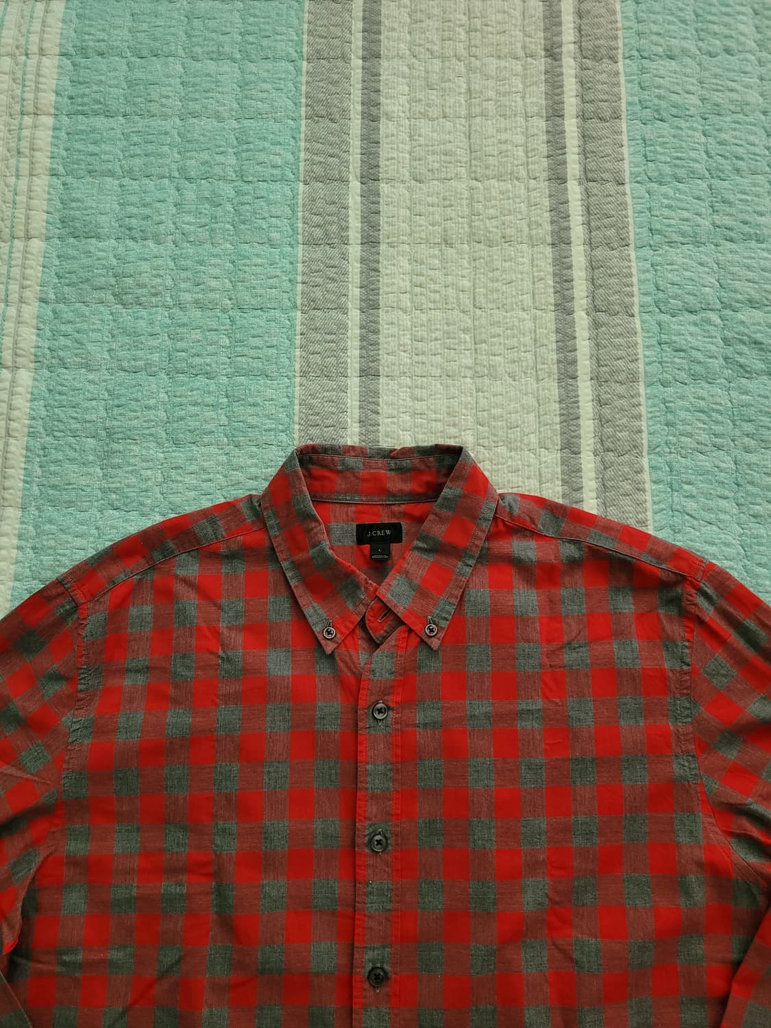 제이크루 J crew. 레드블록 체크셔츠. XL 105사이즈 상품이미지2