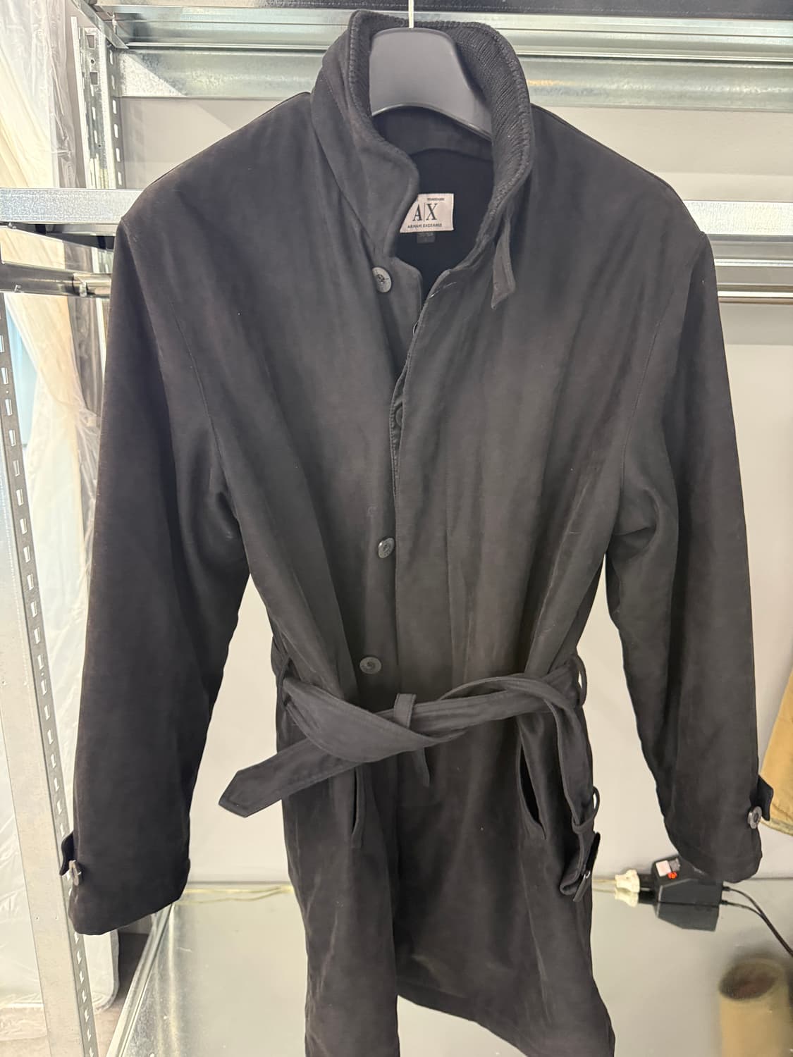 Armani Exchange 블랙 로브 코트 L 상품이미지6