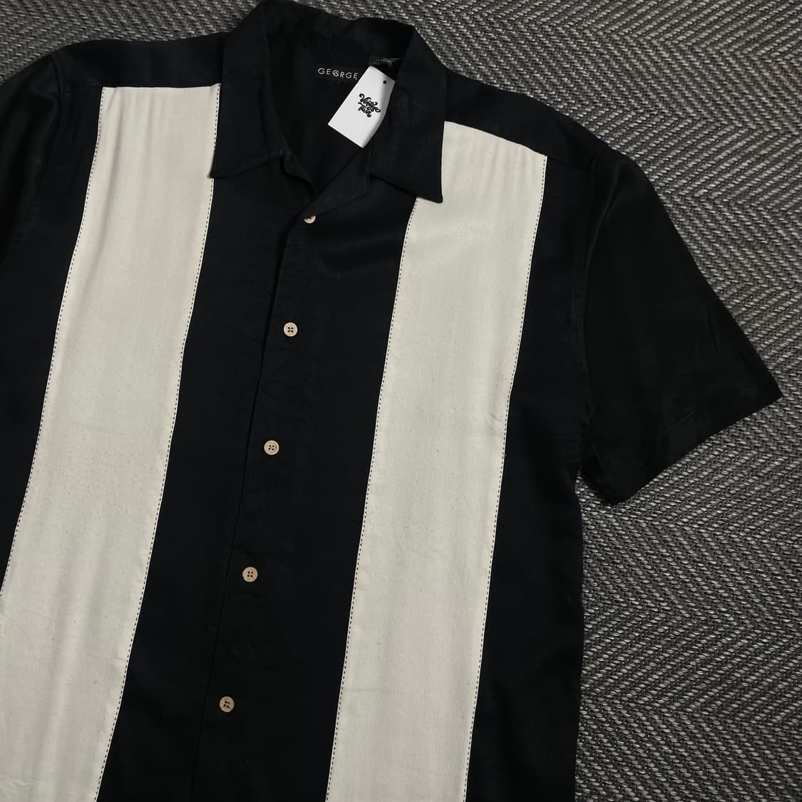 USA 오리지날 빈티지 패턴 쿠바 셔츠o 4250 상품이미지2