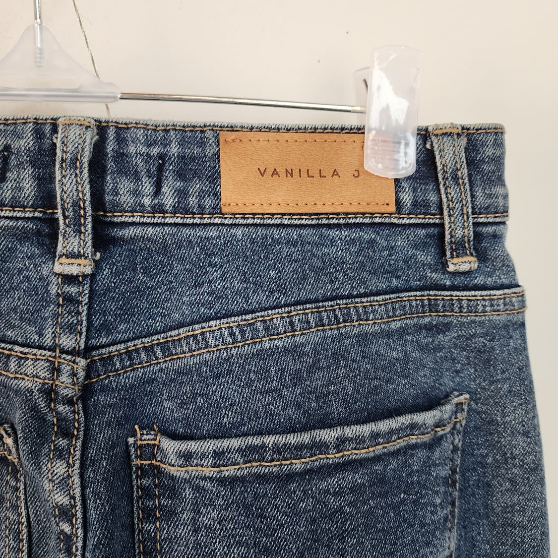 바닐라 J 워싱 데님 일자 팬츠 상품이미지3