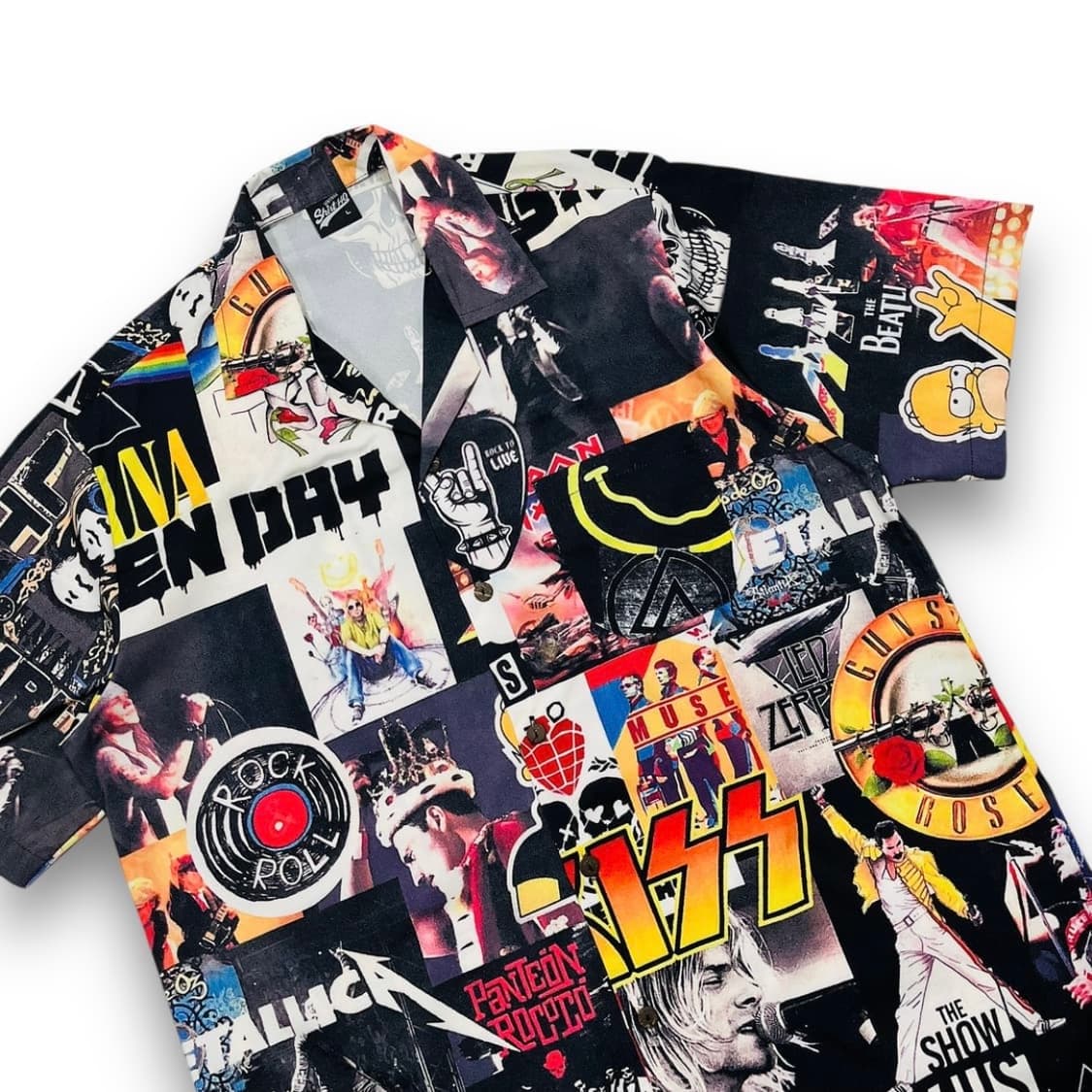 펑크 락 밴드 S 맴버 빈티지 그래피티 반팔 셔츠 상품이미지2