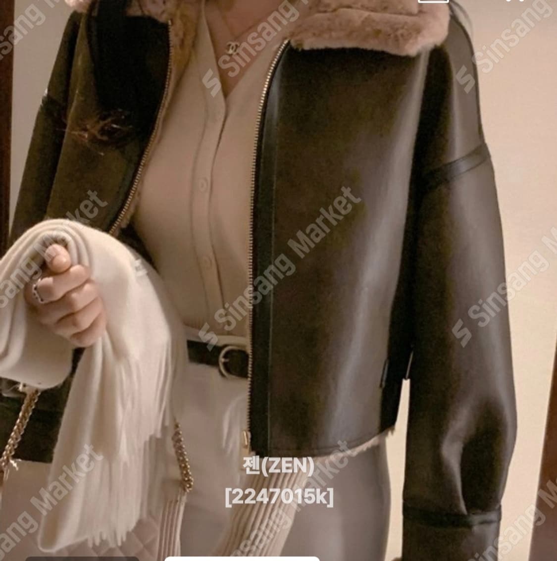 블랙업 매니크 어텀 브라운 무스탕 자켓 상품이미지4