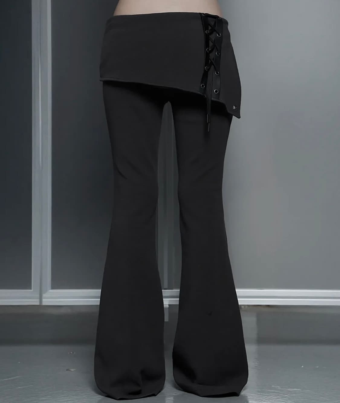 에트오소메 Lace-Up Side Slit Bootcut Pants 상품이미지4