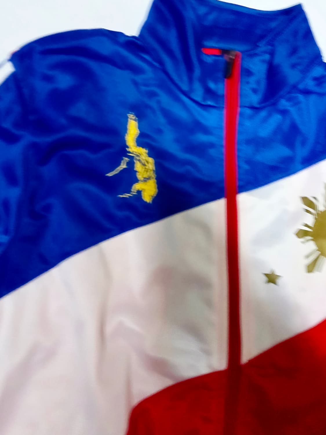 아디다스 필리핀 국대 블루 레드 사선 배색 트랙탑 져지 (실측90-95) 상품이미지5