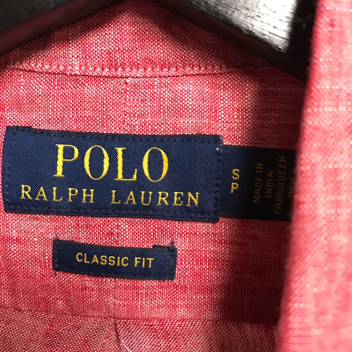 폴로 랄프로렌 린넨 셔츠 레드 S 상품이미지5