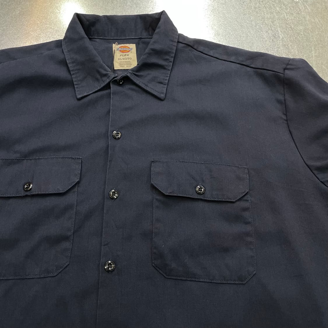 (XL) Dickies 디키즈 반팔 워크 셔츠 네이비 상품이미지7