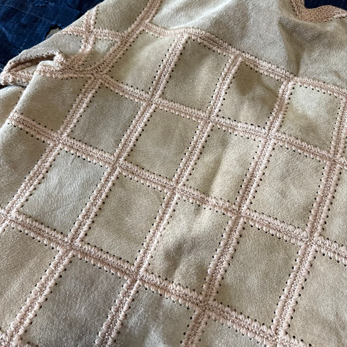 빈티지 스웨이드 패치워크 가디건 55-66 상품이미지5