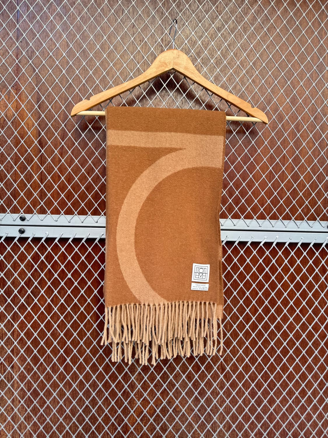 toteme 토템 버진울 패턴 브라운 머플러 목도리 상품이미지1