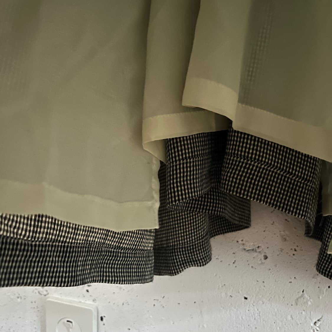 깅엄체크 레이어드 원피스 상품이미지5