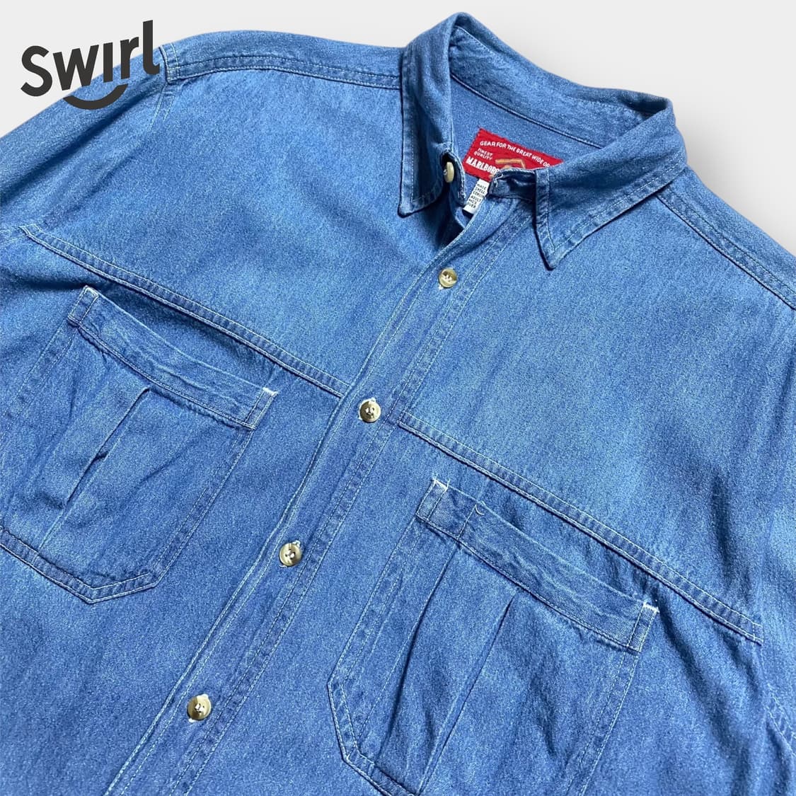 🌊90s Marlboro work denim shirts 상품이미지4