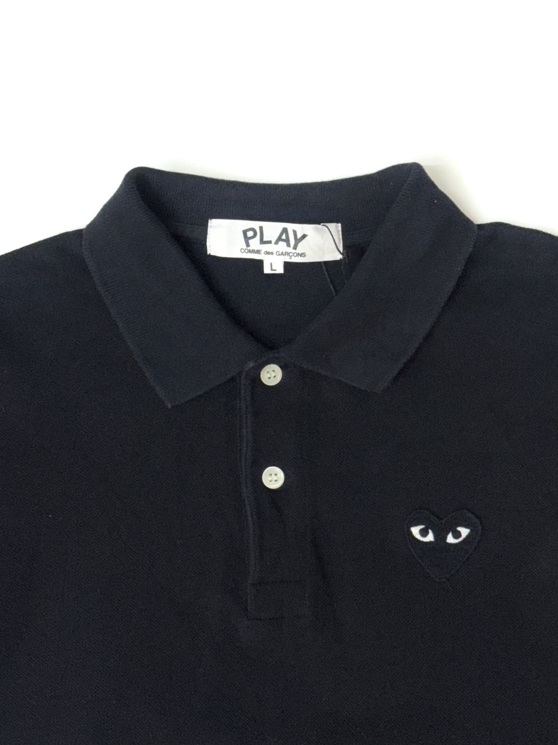 Comme des Garcons 꼼데가르송 블랙 하트 와펜 PK 반팔티 상품이미지3